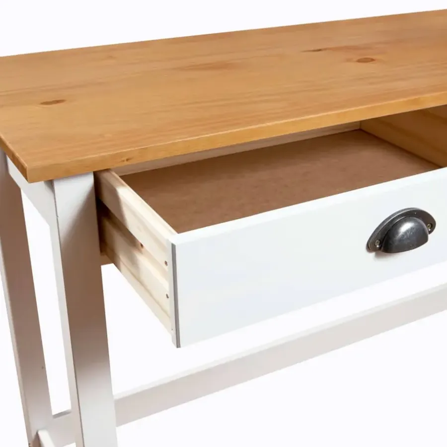 vidaXL - Wandtafel - Wit - Grenenhout