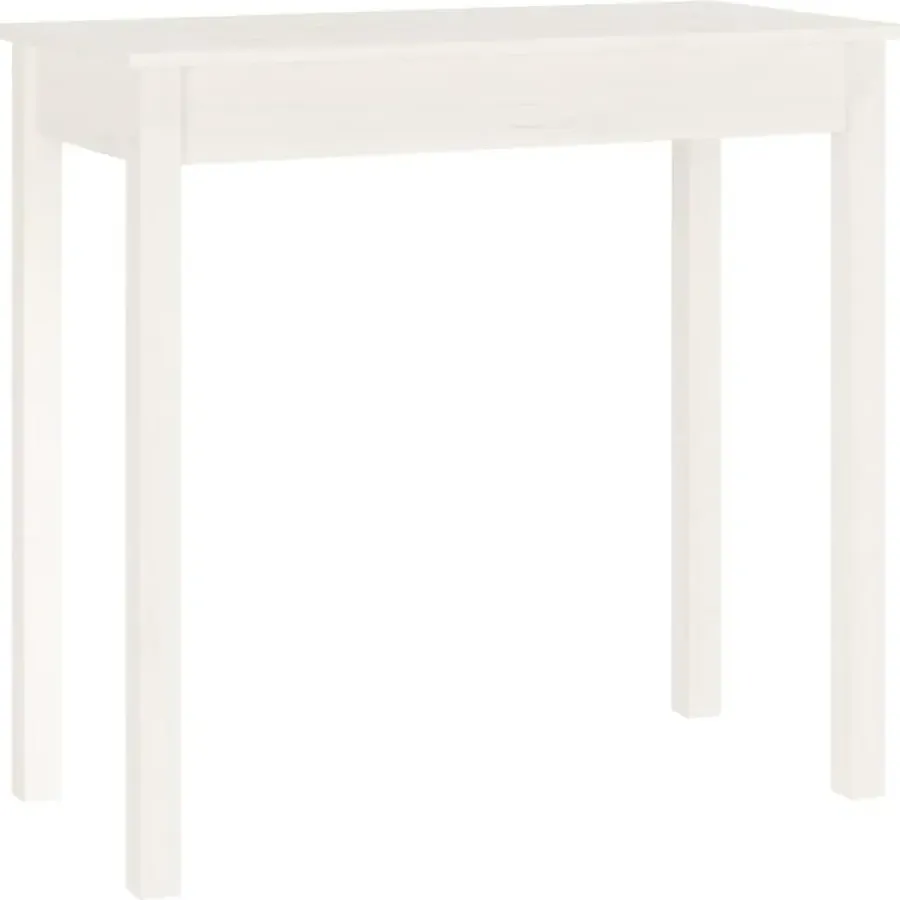 Sidetables-vidaXL - Wandtafel - Wit - Massief grenenhout - 80x40x75 cm