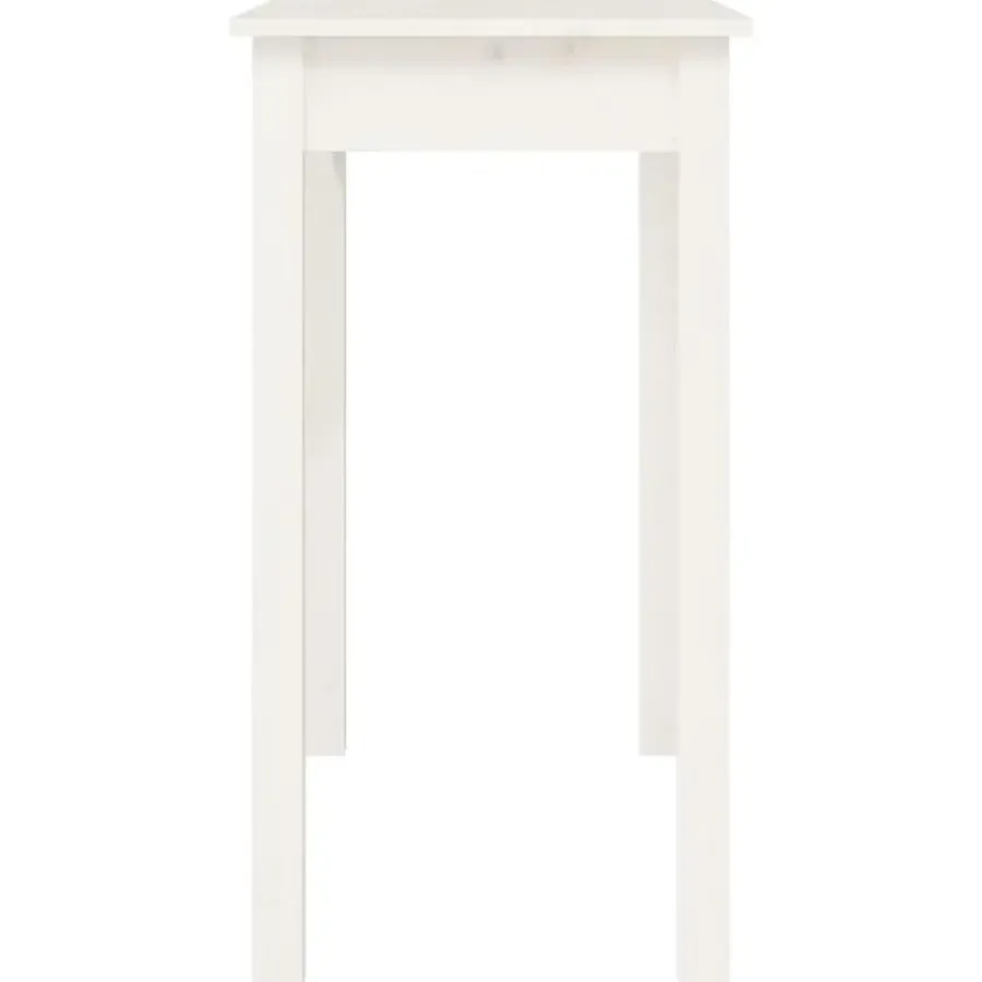 Sidetables-vidaXL - Wandtafel - Wit - Massief grenenhout - 80x40x75 cm