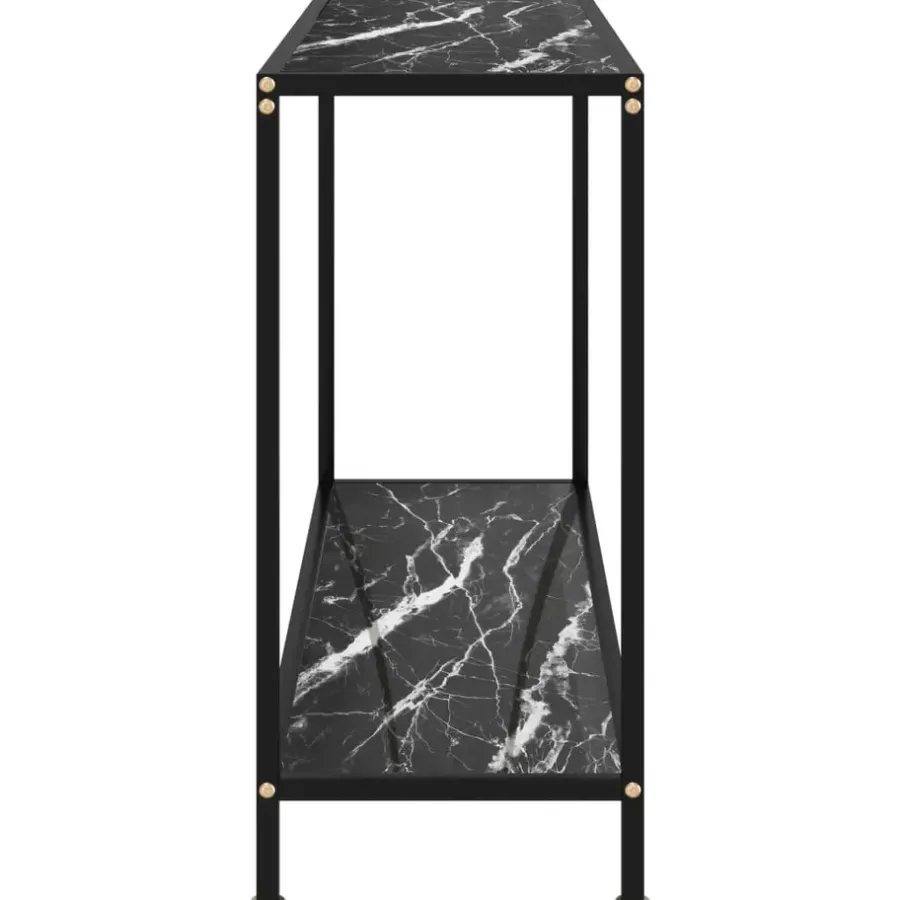 vidaXL - Wandtafel - Zwart - Glas - 120 x 35 x 75 cm