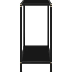Sidetables-vidaXL - Wandtafel - Zwart - Glas - 60 x 35 x 75 cm