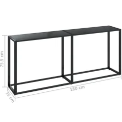 vidaXL - Wandtafel - Zwart - Glas