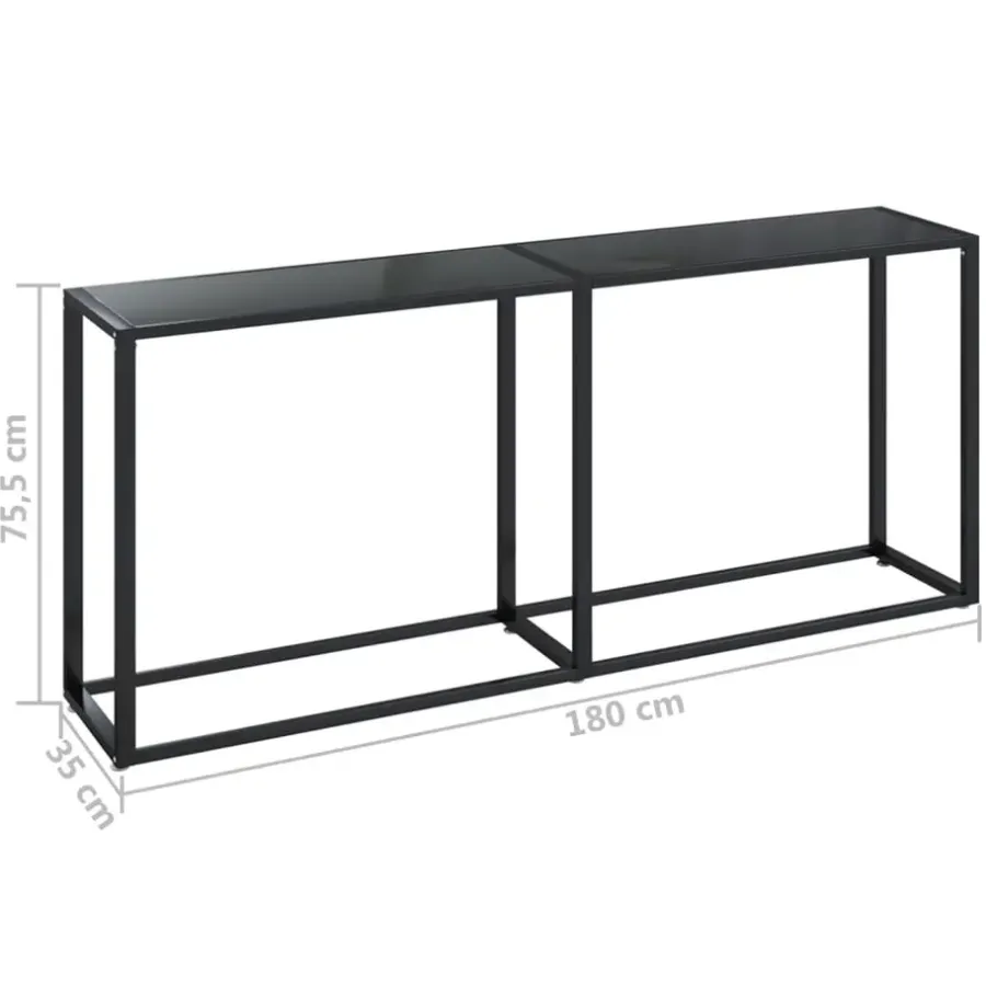 vidaXL - Wandtafel - Zwart - Glas