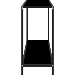Sidetables-vidaXL - Wandtafel - Zwart - Glas - 120 x 35 x 75 cm