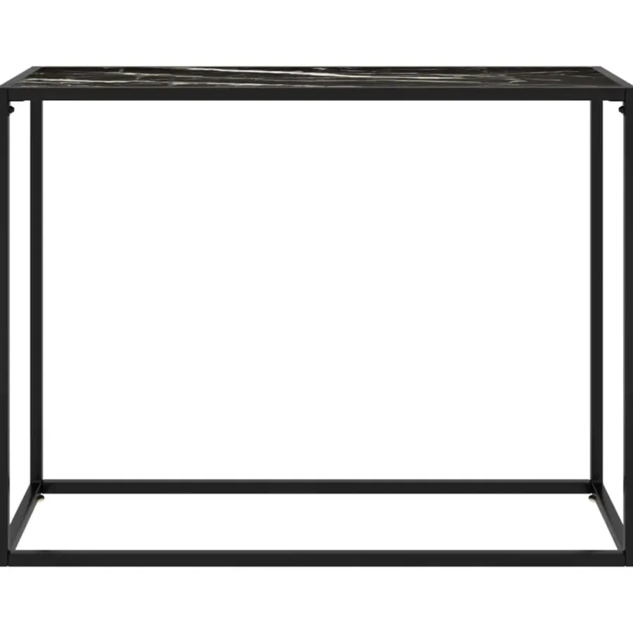 vidaXL - Wandtafel - Zwart - Glas - 100 x 35 x 75 cm