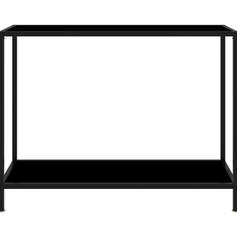 vidaXL - Wandtafel - Zwart - Glas - 100 x 35 x 75 cm