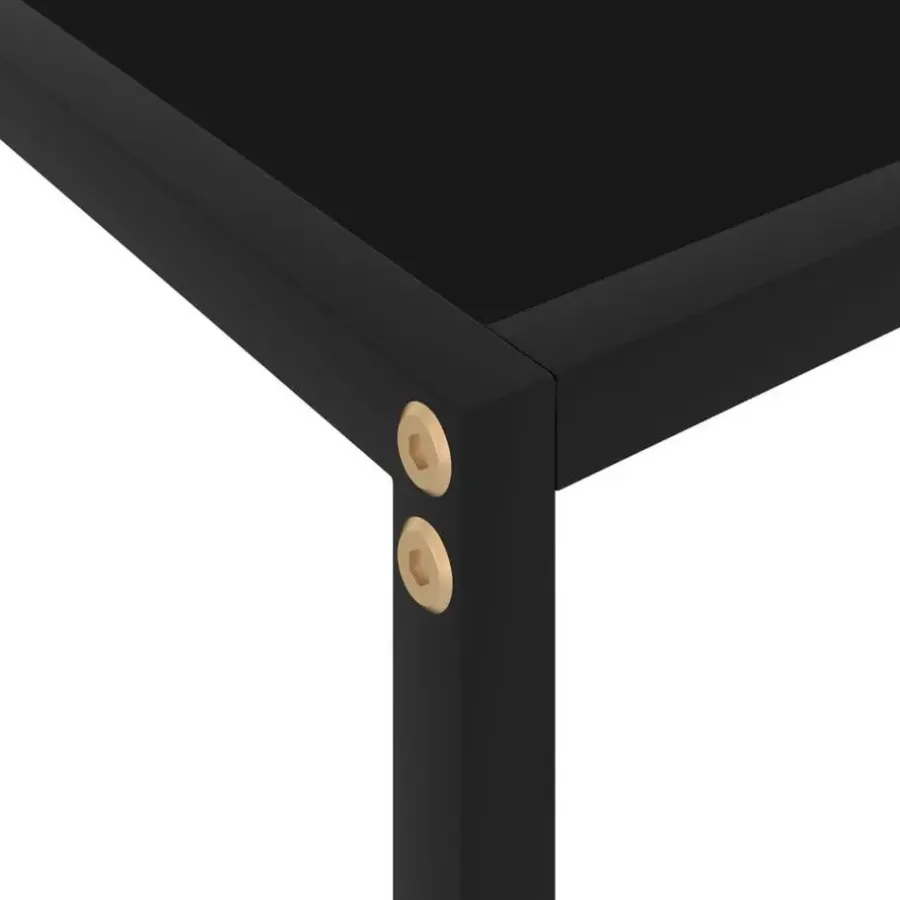 vidaXL - Wandtafel - Zwart - Glas - 100 x 35 x 75 cm