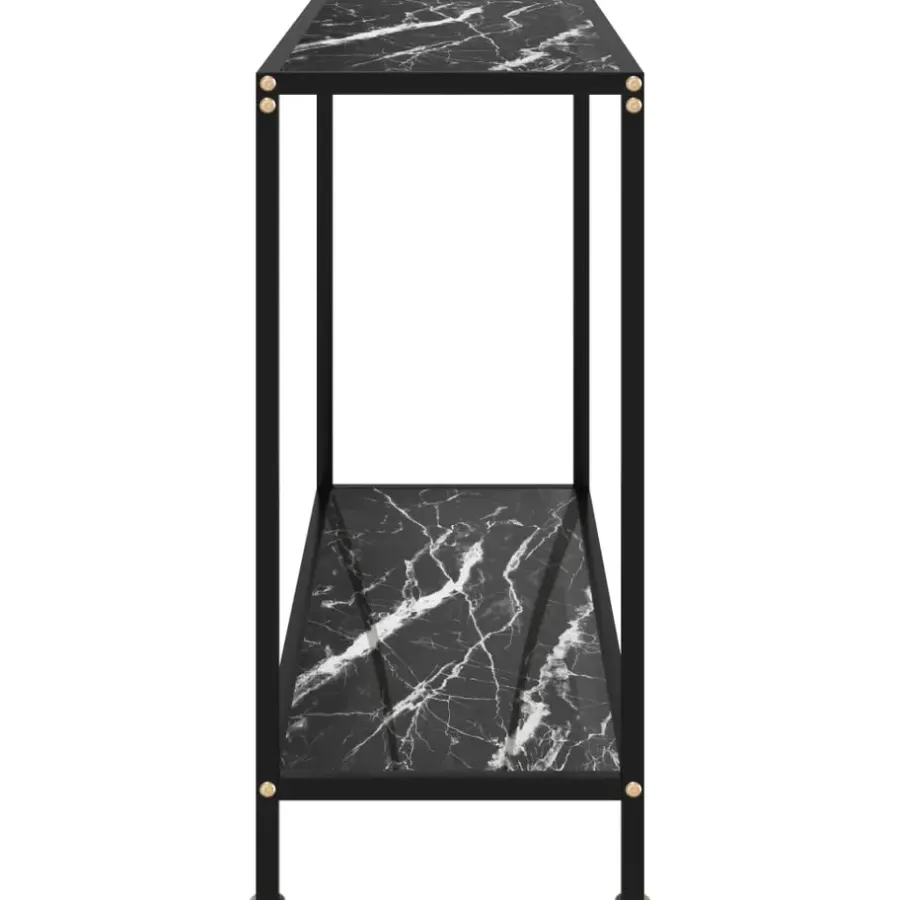 vidaXL - Wandtafel - Zwart - Glas - 100 x 35 x 75 cm