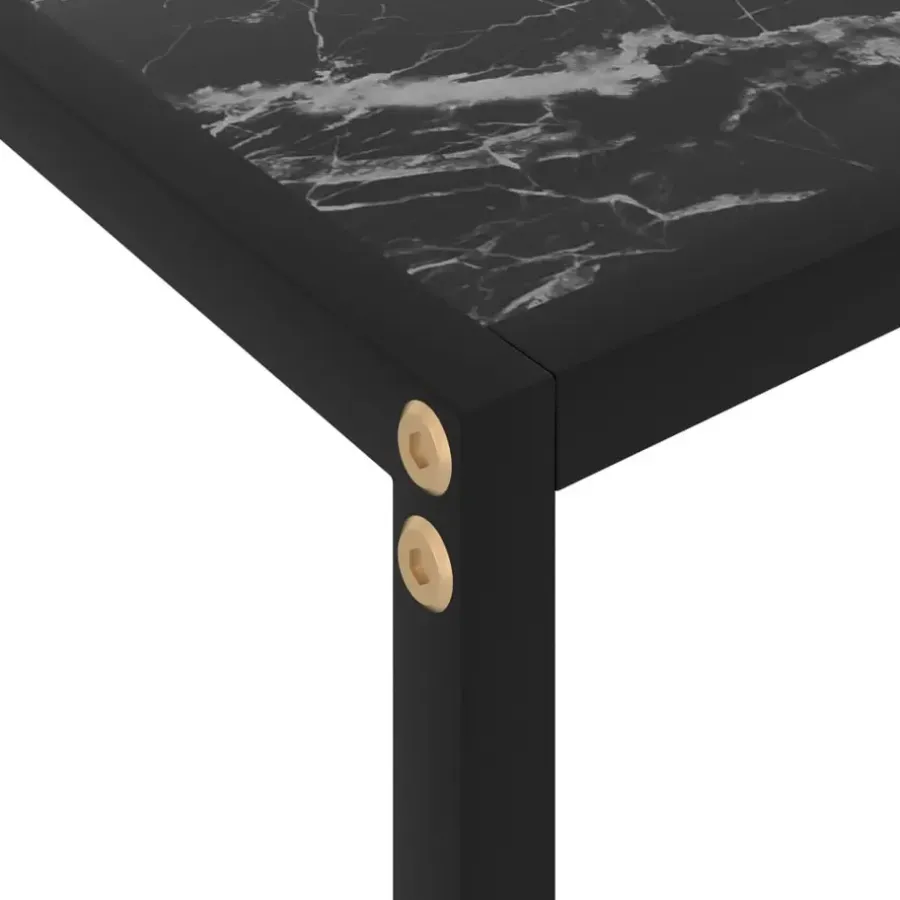 vidaXL - Wandtafel - Zwart - Glas - 100 x 35 x 75 cm