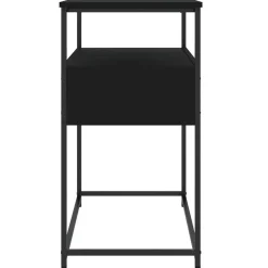vidaXL - Wandtafel met 2 lades - Zwart - Bewerkt hout en metaal - 75x40x75 cm