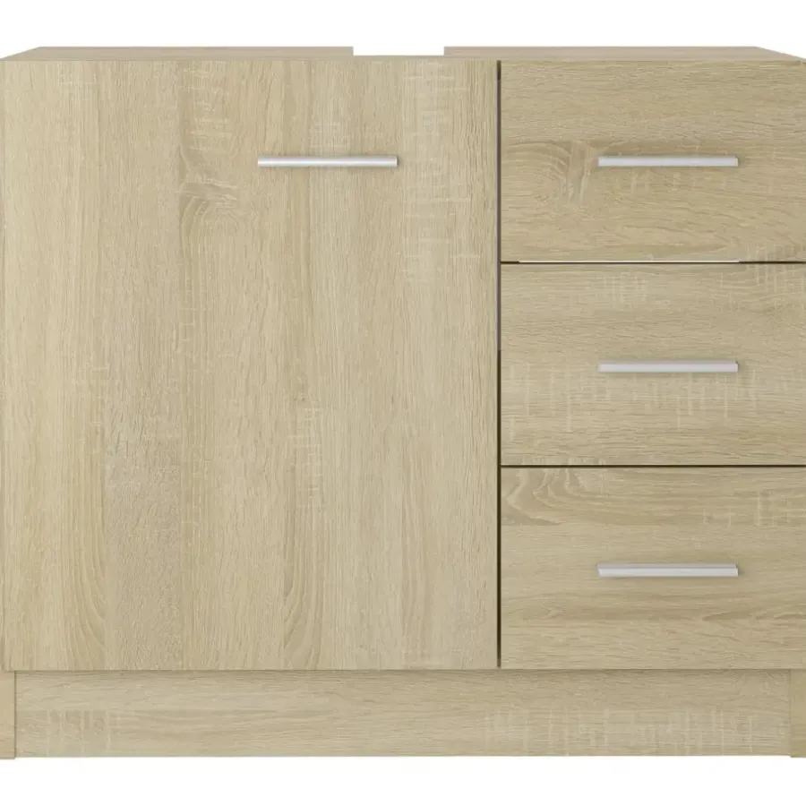 vidaXL - Wastafelkast - Bruin - Bewerkt hout