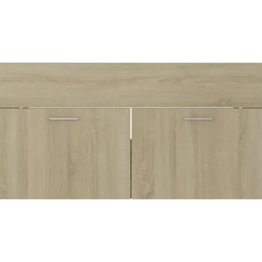 Wastafelkasten-vidaXL - Wastafelkast - Bruin - Bewerkt hout - 90 x 38.5 x 46 cm