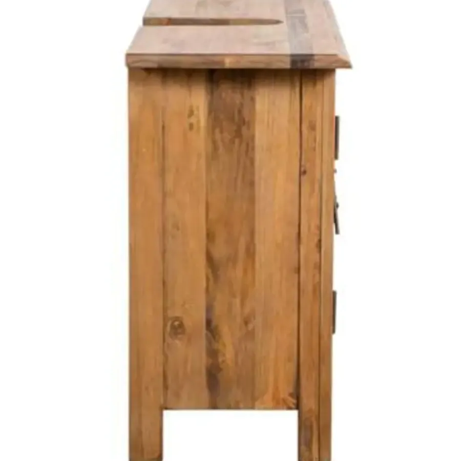 Wastafelkasten-vidaXL - Wastafelkast - Bruin - Grenenhout