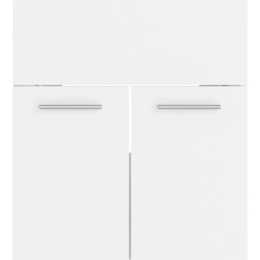 vidaXL - Wastafelkast - Wit - Bewerkt hout - 41 x 38.5 x 46 cm