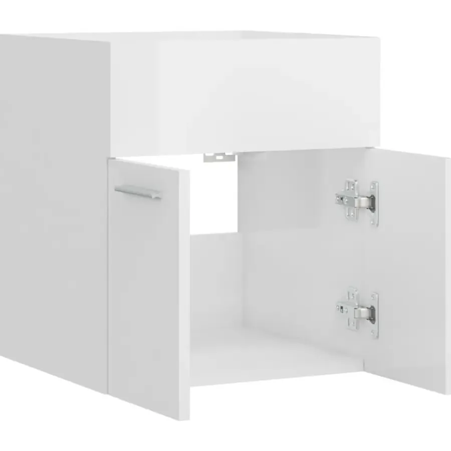 vidaXL - Wastafelkast - Wit - Bewerkt hout - 41 x 38.5 x 46 cm