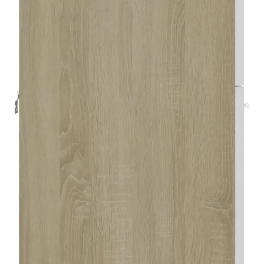 Wastafelkasten-vidaXL - Wastafelkast - Wit - Bewerkt hout - 41 x 38.5 x 46 cm