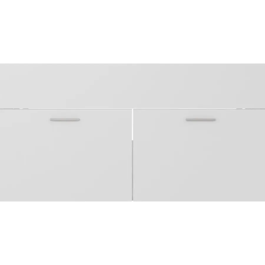 Wastafelkasten-vidaXL - Wastafelkast - Wit - Bewerkt hout - 90 x 38.5 x 46 cm