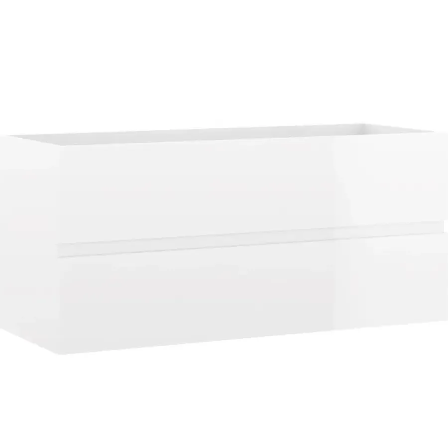 vidaXL - Wastafelkast - Wit - Bewerkt hout - 100 x 38.5 x 45 cm
