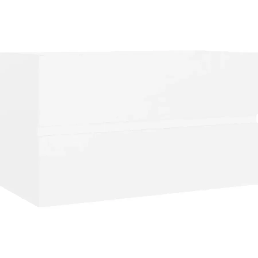 Wastafelkasten-vidaXL - Wastafelkast - Wit - Bewerkt hout - 80 x 38.5 x 45 cm