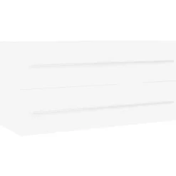 Wastafelkasten-vidaXL - Wastafelkast - Wit - Bewerkt hout - 100 x 38.5 x 48 cm