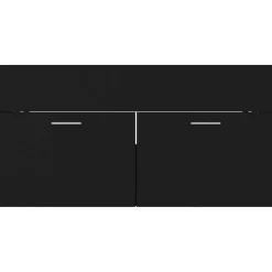 vidaXL - Wastafelkast - Zwart - Bewerkt hout - 90 x 38.5 x 46 cm