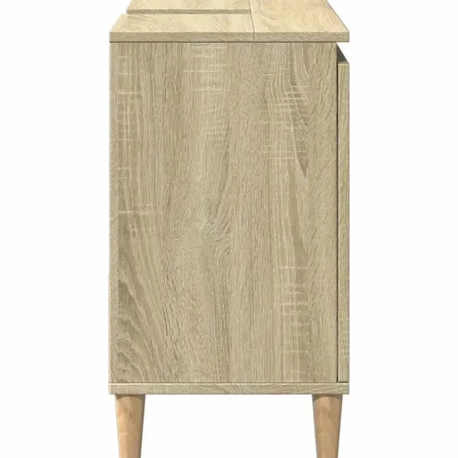 vidaXL - Wastafelonderkast met 1 deur 2 lades - Sonoma eiken - 65x33x60 cm