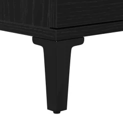 Wastafelkasten-vidaXL - Wastafelonderkast met 1 deur 2 lades - Zwart eiken - Hout - 65x33x60 cm