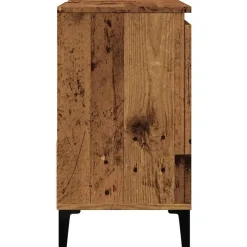 Wastafelkasten-vidaXL - Wastafelonderkast - 1 deur 2 lades - Oud hout - Hout - 65x33x60 cm