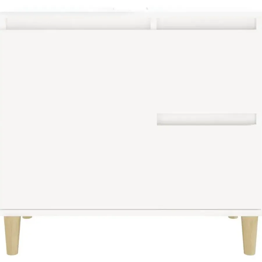 vidaXL - Wastafelonderkast met 1 deur 2 lades - Wit - Hout - 65x33x60 cm