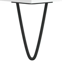 Wastafelkasten-vidaXL - Wastafelonderkast met 2 lades - Wit - Hout en ijzer - 65x33x60 cm
