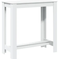 Bartafels-vidaXL - Wit Bartafel - Bewerkt hout - 102x50x103.5 cm