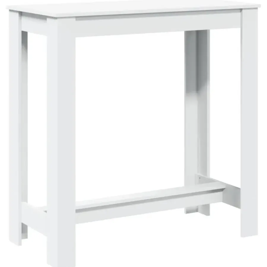 Bartafels-vidaXL - Wit Bartafel - Bewerkt hout - 102x50x103.5 cm