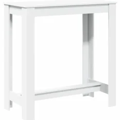 Bartafels-vidaXL - Wit Bartafel - Bewerkt hout - 102x50x103.5 cm