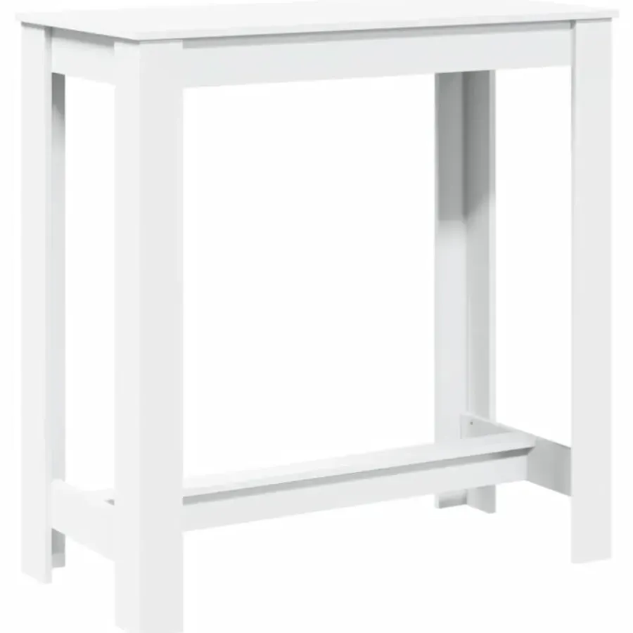 Bartafels-vidaXL - Wit Bartafel - Bewerkt hout - 102x50x103.5 cm