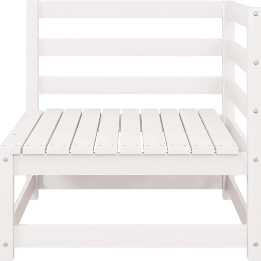 Palletbanken|Tuinbanken-vidaXL - 2-zits Bank - Wit - Grenenhout