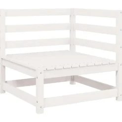 Palletbanken|Tuinbanken-vidaXL - 2-zits Bank - Wit - Grenenhout