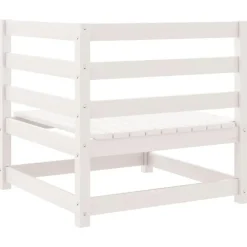 Palletbanken|Tuinbanken-vidaXL - 2-zits Bank - Wit - Grenenhout