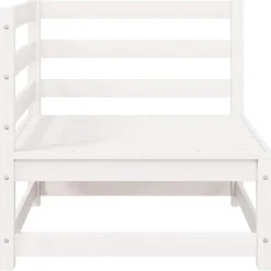 Palletbanken|Tuinbanken-vidaXL - 2-zits Bank - Wit - Grenenhout