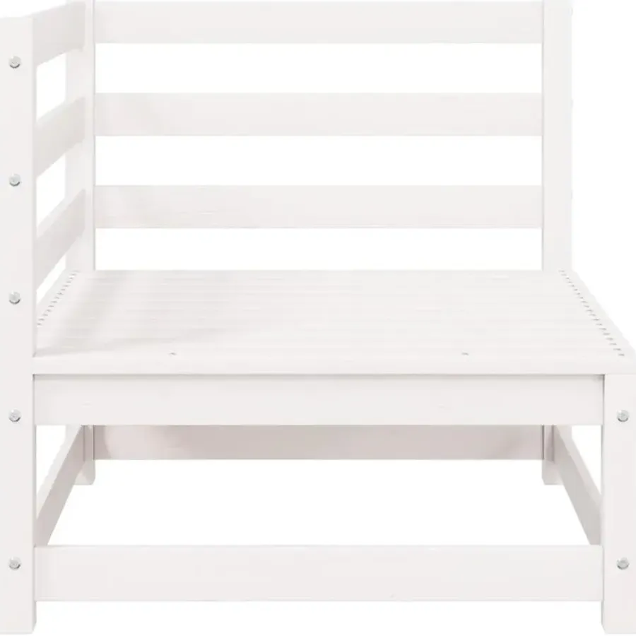 Palletbanken|Tuinbanken-vidaXL - 2-zits Bank - Wit - Grenenhout