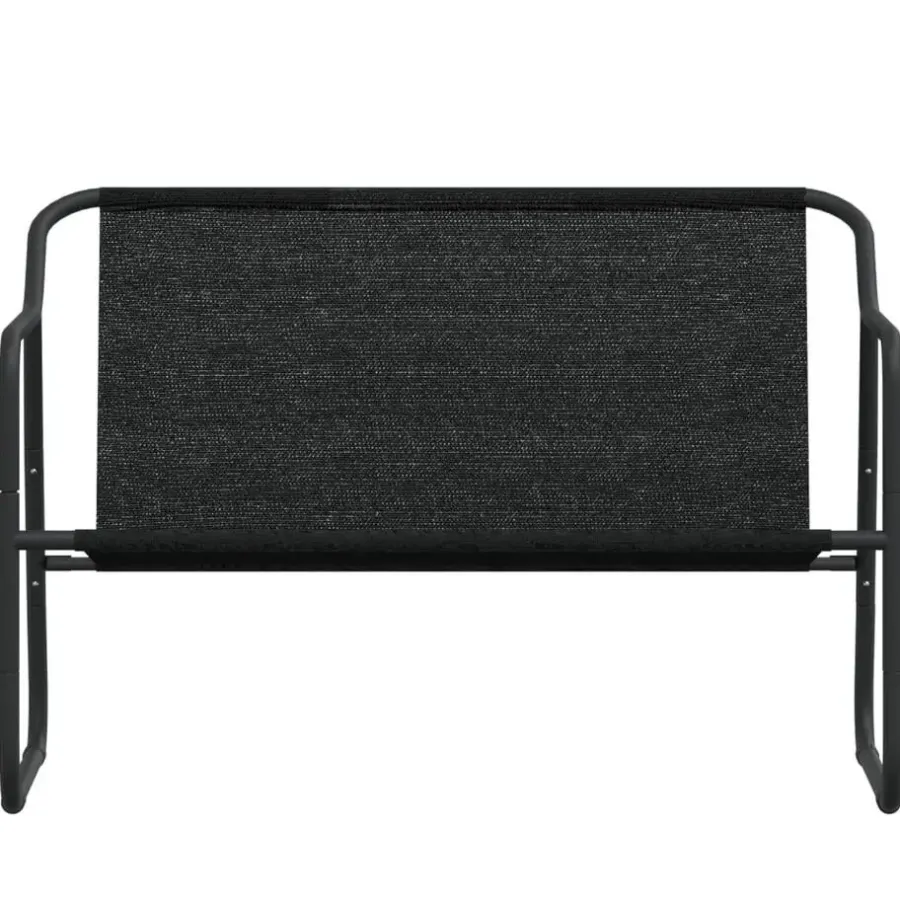vidaXL - 2-zits Tuinbank met kussen antracietkleurig - staal - 110x70x74 cm