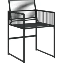 Tuinsets-vidaXL - 4-zits Tuinset - Inklapbaar - Zwart - PE rattan - 110x107 cm