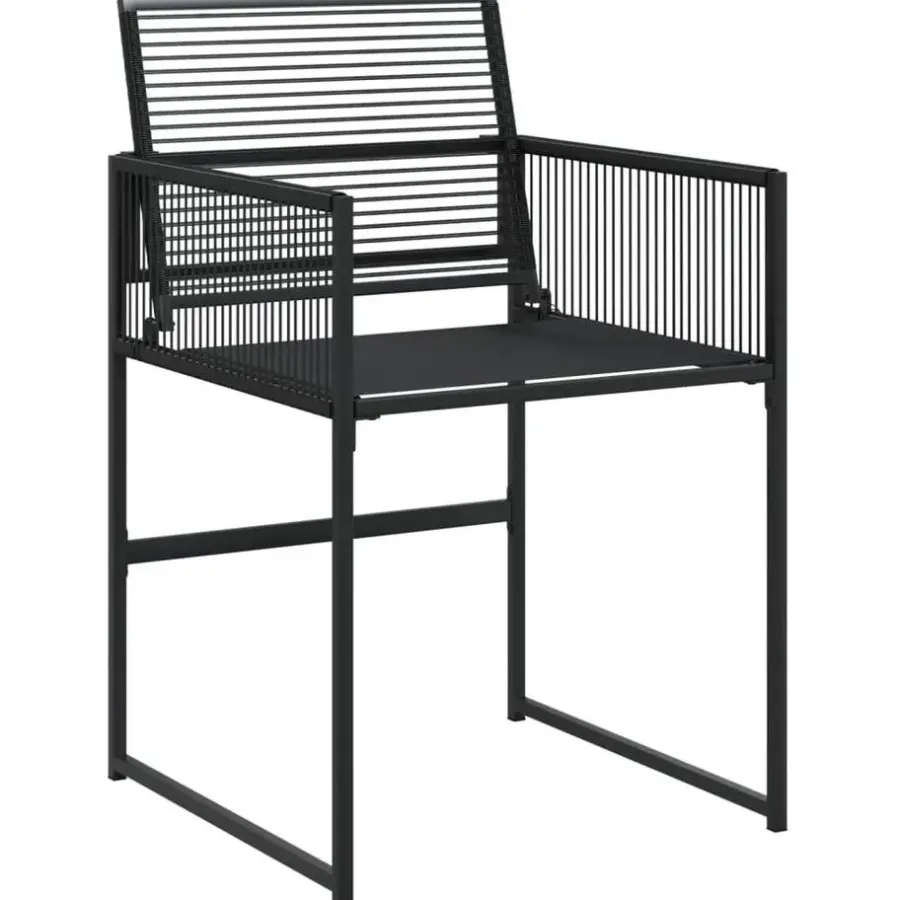 Tuinsets-vidaXL - 4-zits Tuinset - Inklapbaar - Zwart - PE rattan - 110x107 cm