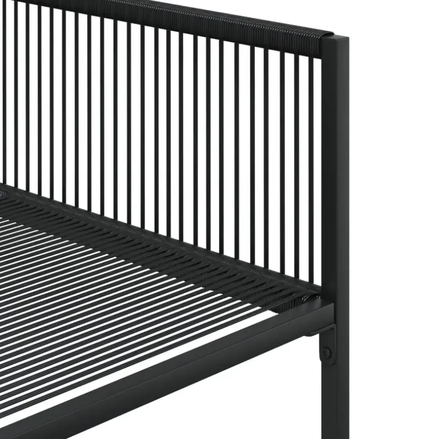 Tuinsets-vidaXL - 4-zits Tuinset - Inklapbaar - Zwart - PE rattan - 110x107 cm