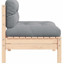 Palletbanken|Tuinbanken-vidaXL - 2-zitsbank - Crème - Grenenhout