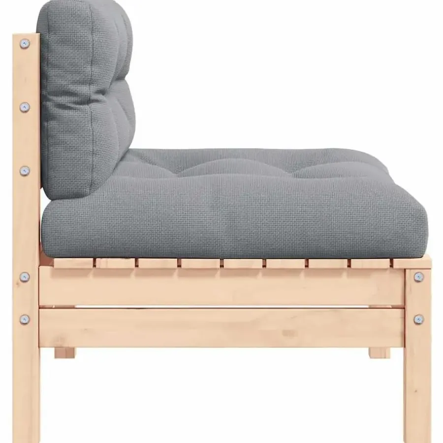 Palletbanken|Tuinbanken-vidaXL - 2-zitsbank - Crème - Grenenhout