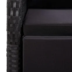 Tuinstoelen-vidaXL - Zitstoel - Zwart - Poly rattan - 2 stuks