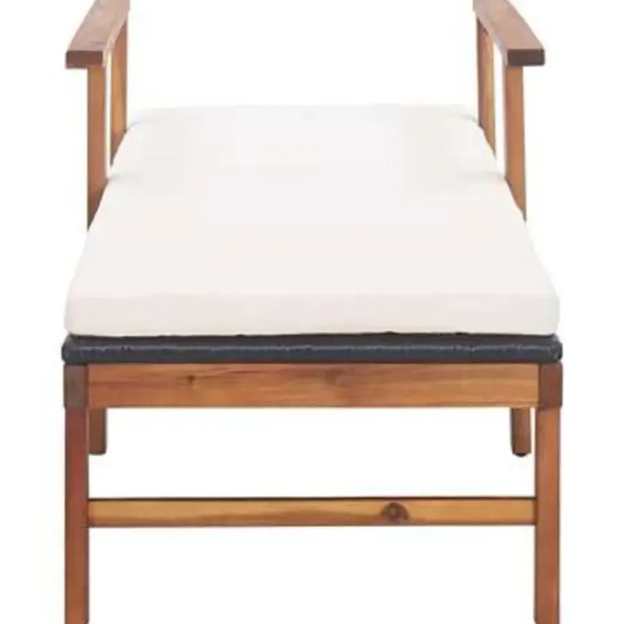 vidaXL - Zonnebed - Zwart - Poly rattan