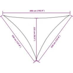 Schaduwdoeken-vidaXL - Zonnezeil - Antraciet - 3.5 x 3.5 x 4.9 m