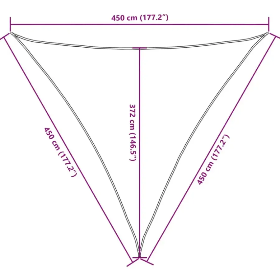 vidaXL - Zonnezeil - Antraciet - 4.5 x 4.5 x 4.5 m