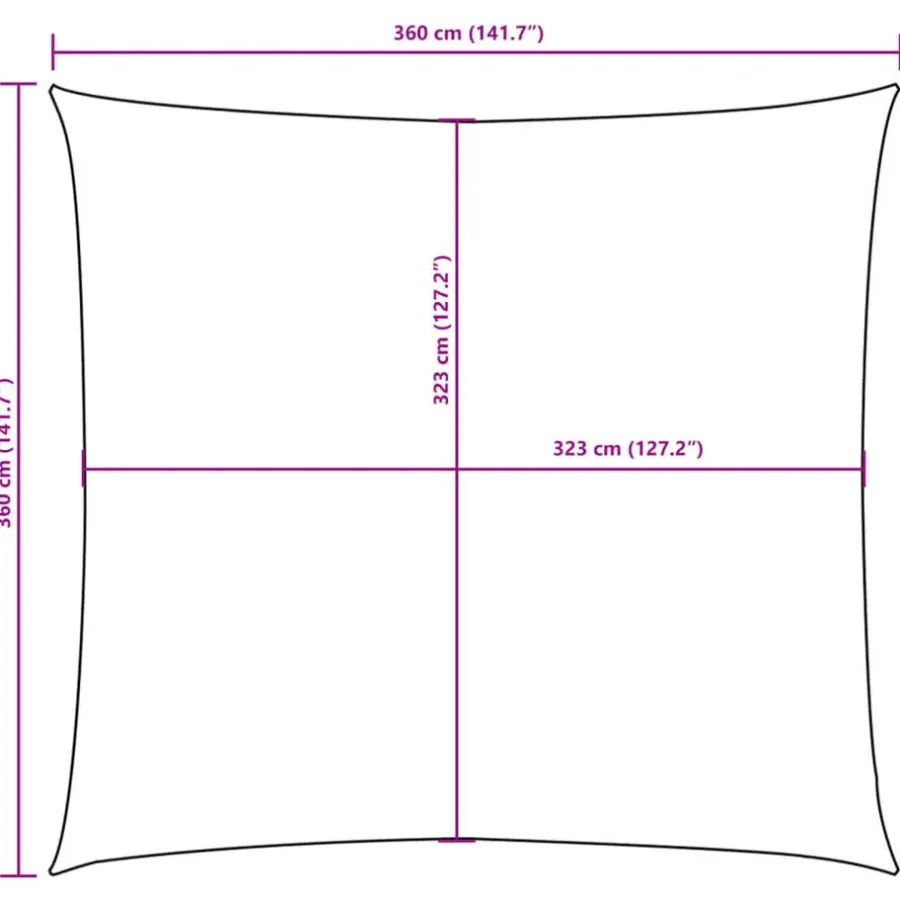 Schaduwdoeken-vidaXL - Zonnezeil - Antraciet - 3.6 x 3.6 m